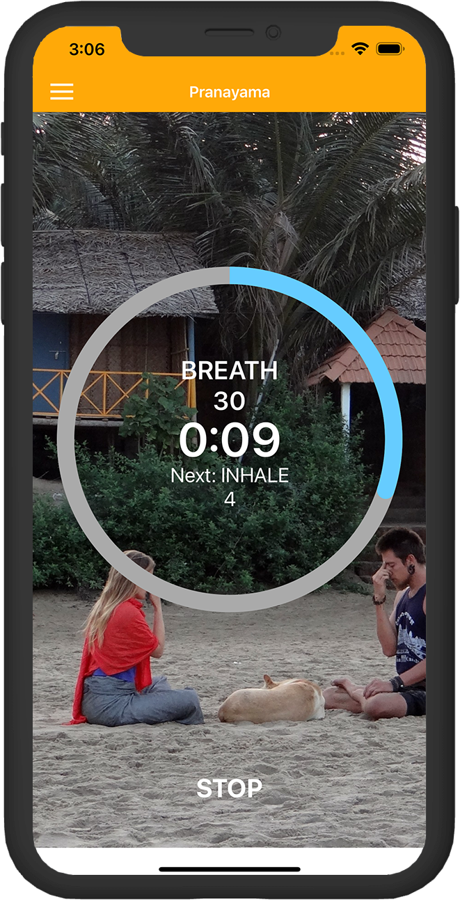 Screenshot of Pranayama Breathing Yoga Timer