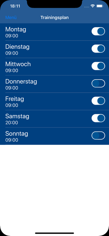Screenshot 7 vom Apnoe Tabellen Trainer
