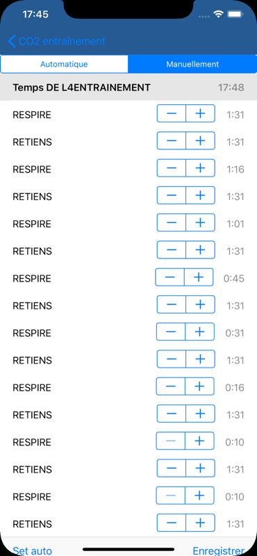 Capture d'écran 4 des Tables d'apnée
