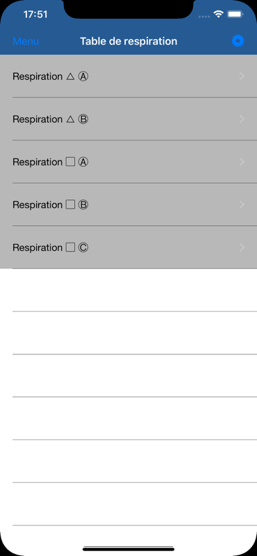 Capture d'écran 5 des Tables d'apnée